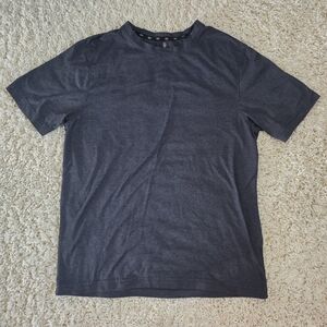 LEG3ND Mens Legendary Crew Neck Dark Grey Tee Shirt